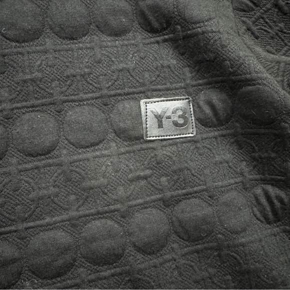 Adidas x Yohji Yamamoto Black Quilted Sweater Tunic Dress Mock Neck Rare - Picture 2 of 6